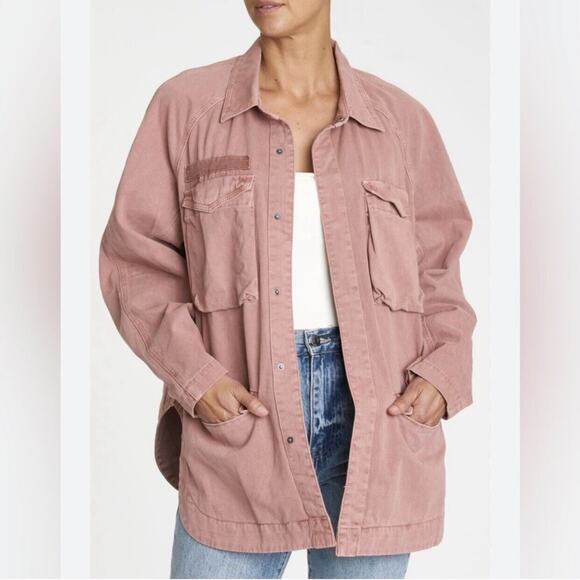 Pistola Briana Clay Pink Utility Jacket Size Large NWT - Picture 1 of 7